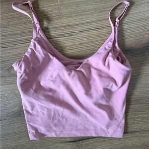 Lululemon align cropped tank with spaghetti strap size 4, light pink